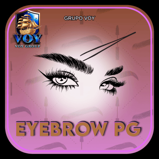 Imagem promocional da EYEBROWPG mostrando a plataforma e suas vantagens